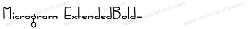 Microgram ExtendedBold字体转换